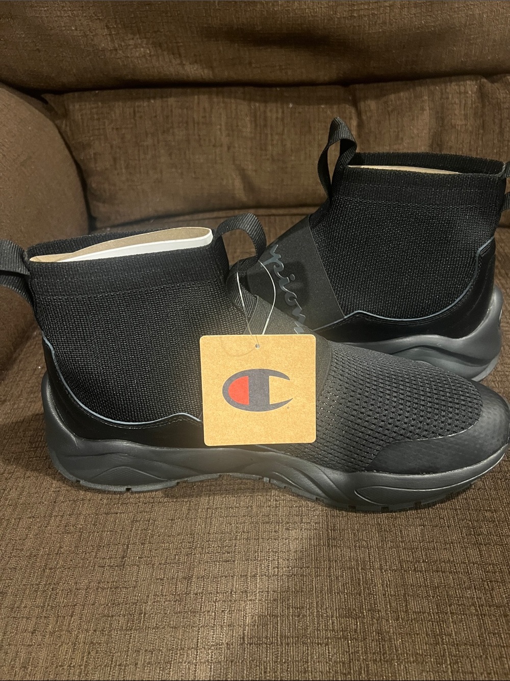 Mens Champion Rally Pro Knit Black Slip On Sneakers - Picture 10 of 10
